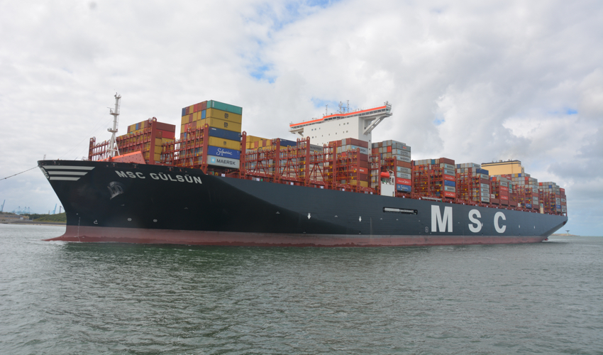 World’s Largest Container Ship Arrives in Rotterdam