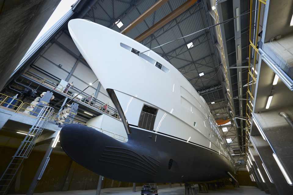55-metre yacht Project Pollux almost ready for sea trials