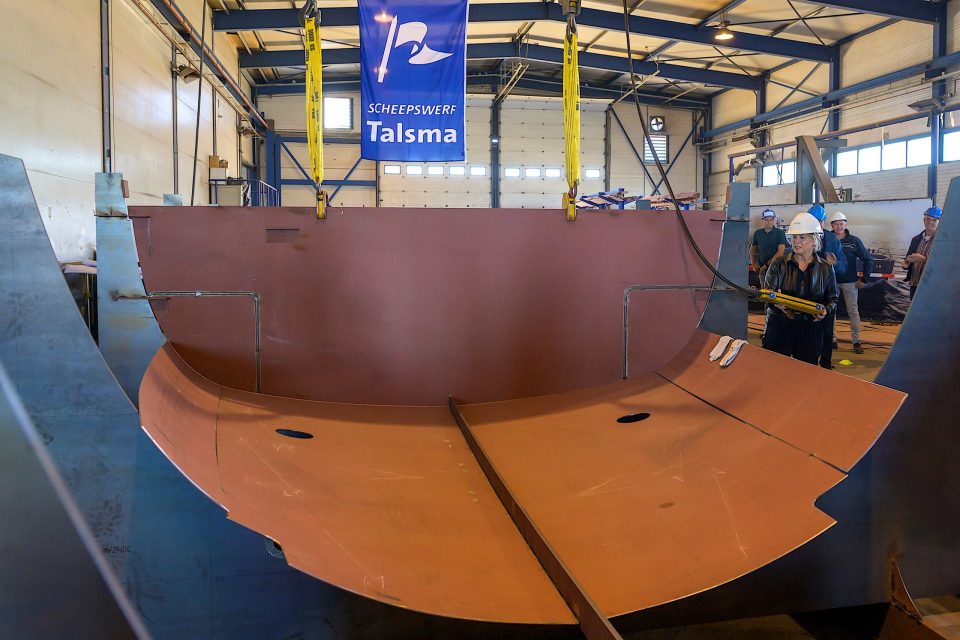 Keel laid for electric inspection ship for Dutch Province of Friesland