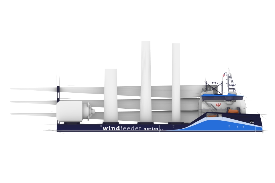 Ampelmann and C-Job unveil offshore wind feeder vessel design