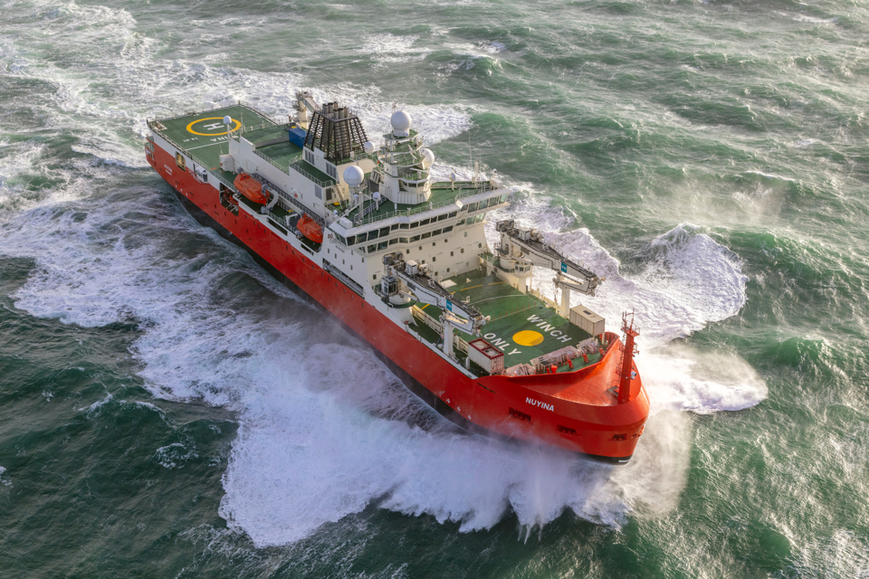 Australian research vessel Nuyina ready for Arctic sea trials
