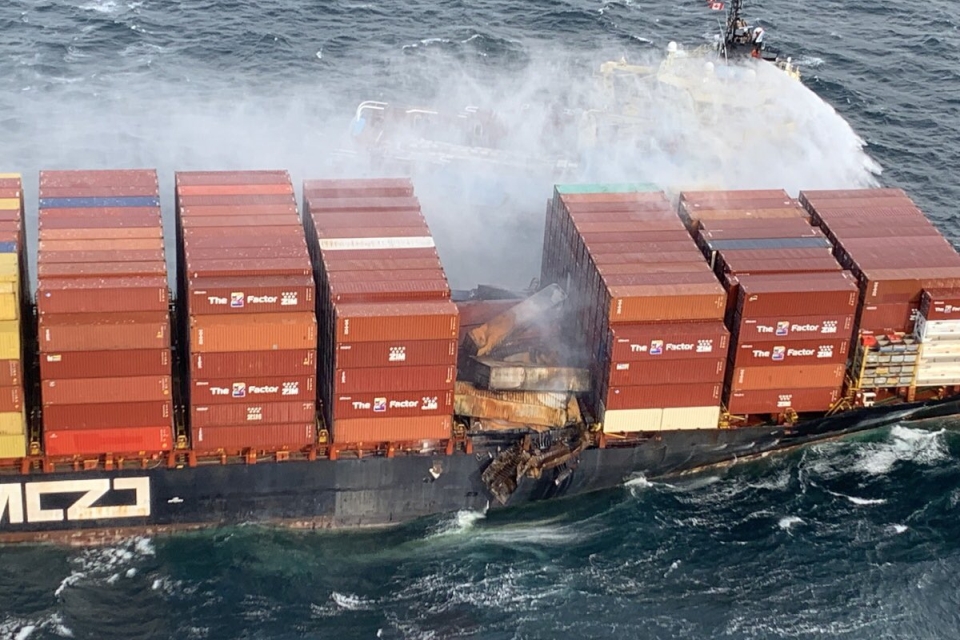 Canadian Coast Guard reports fire on container ship Zim Kingston has been stabilised