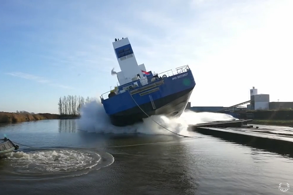VIDEO: Thecla Bodewes Shipyards launches second dredger for De Hoop
