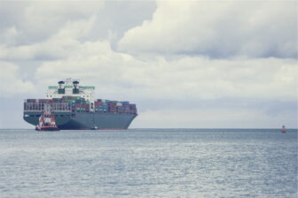 container ship at sea
