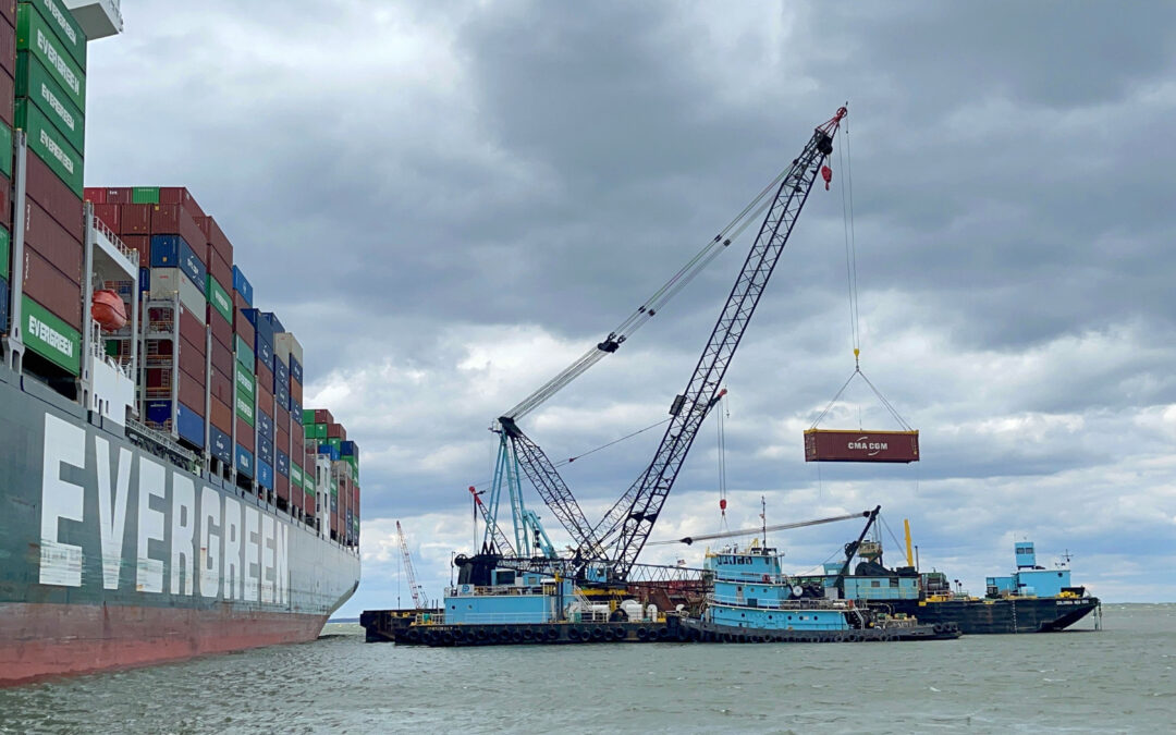 500 containers to be removed from grounded container ship Ever Forward