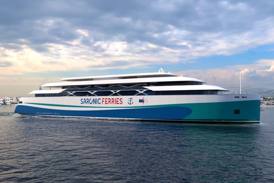 Saronic Ferries and C-Job to design first fully-electric RoPax Ferry in Greece