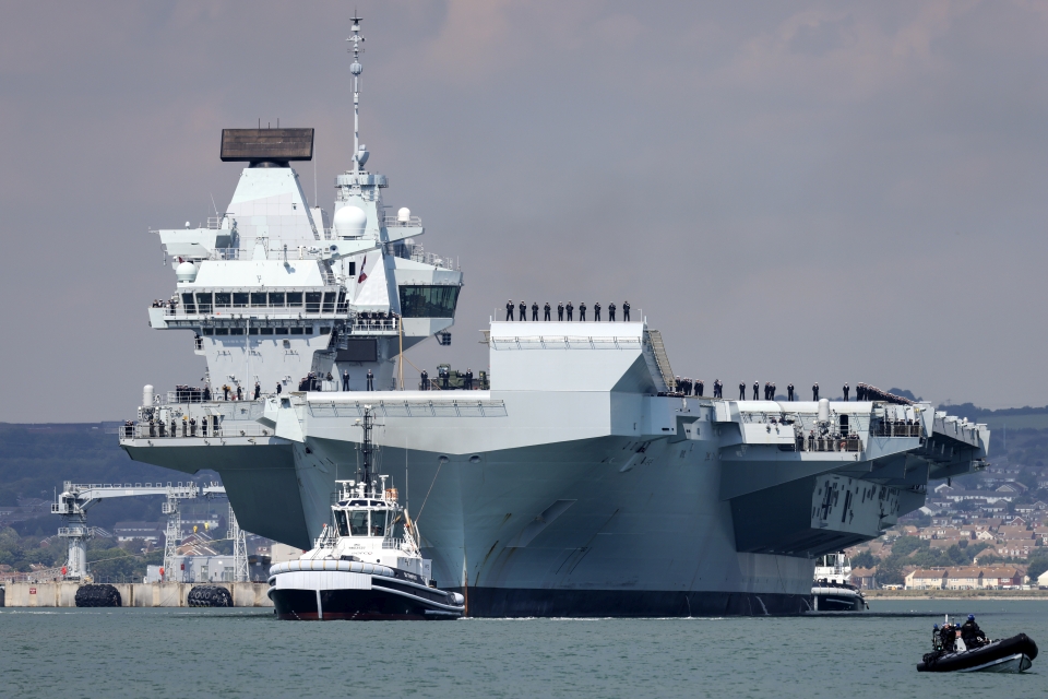 Royal Navy’s aircraft carrier HMS Prince of Wales breaks down shortly after departure