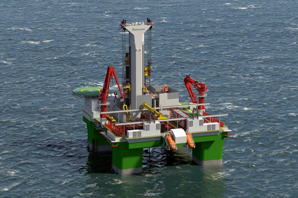 Huisman presents semi-sub drilling rig design to bridge gap to renewables