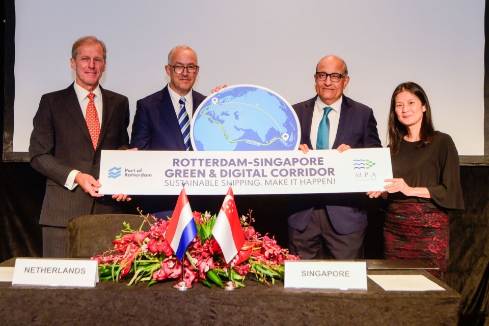 Singapore and Rotterdam to establish world’s longest green corridor for shipping