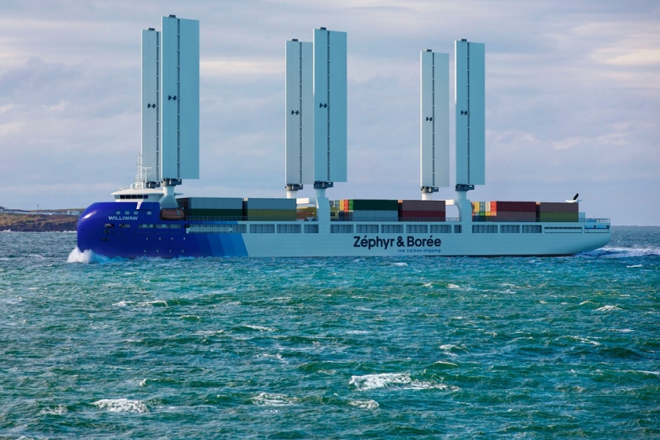 Groot Ship Design provides design for wind-powered container ship project Williwaw