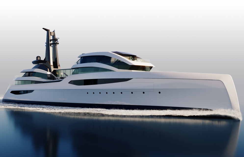VIDEO: Feadship presents explorer yacht design EXPV with split superstructure