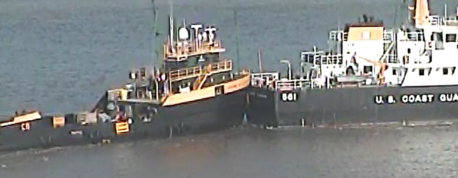 The offshore supply vessel collided with the buoy tender