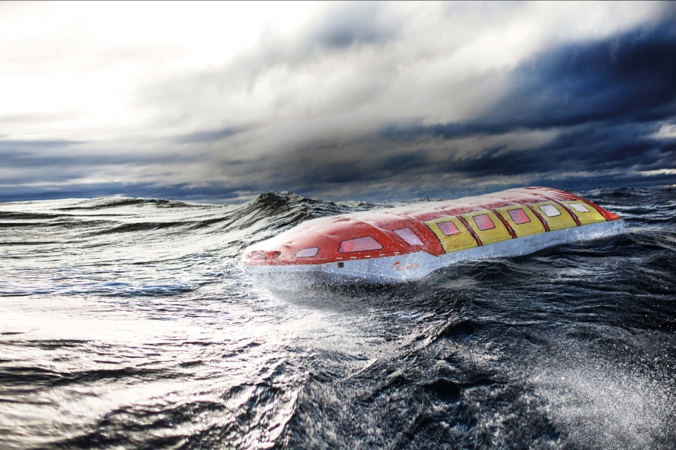 Seahaven lifeboat designed by Survitec