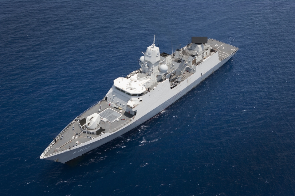 One of the Air-Defence and Command frigates HNLMS Tromp.