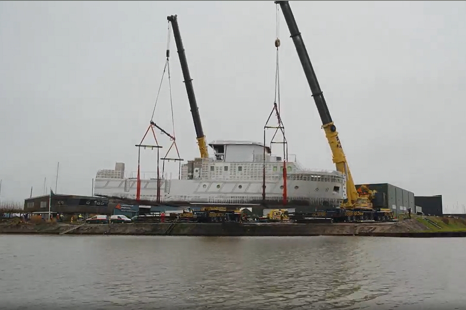 VIDEO: RV Wim Wolff heads to Thecla Bodewes Shipyards for finishing