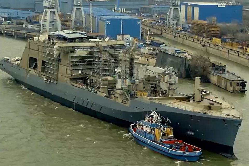 VIDEO: Dutch Combat Support Ship Den Helder spotted on the Danube