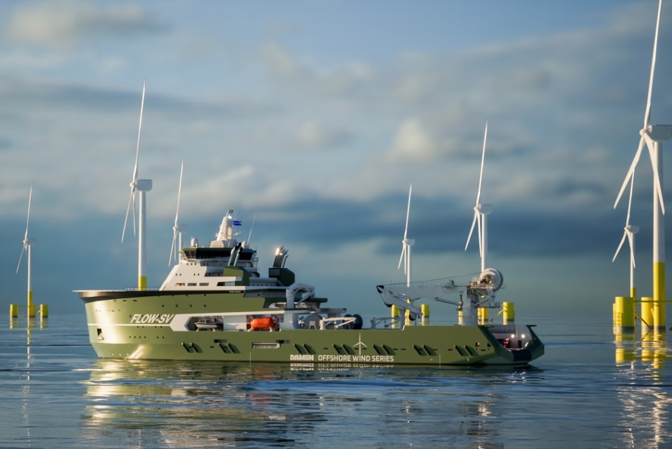 VIDEO: Damen unveils Floating Offshore Wind Support Vessel
