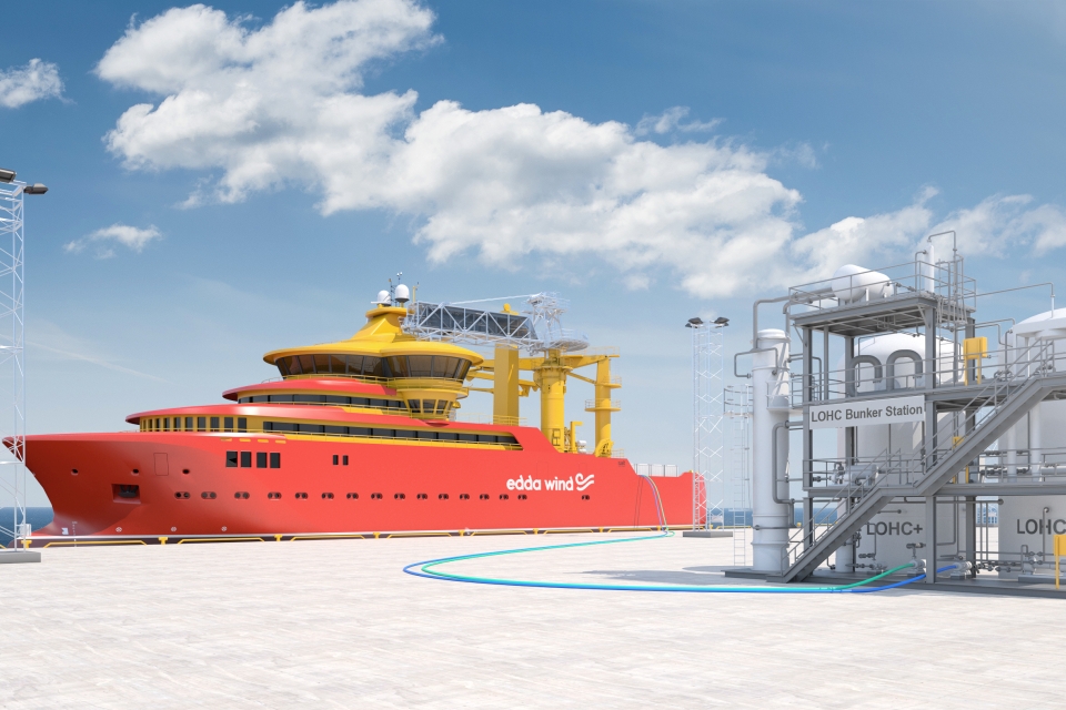 A Edda Wind vessel will be equipped with the SOFC/LOHC solution