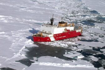 US Coast Guard vessel in ice