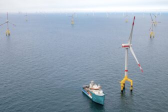 Acta Marine vessel at an offshore wind farm