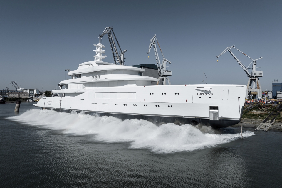First Amels 80 superyacht hits the water