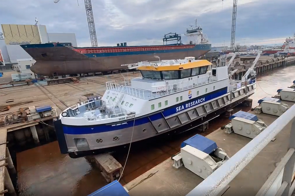 VIDEO: New NIOZ research vessel Wim Wolff launched