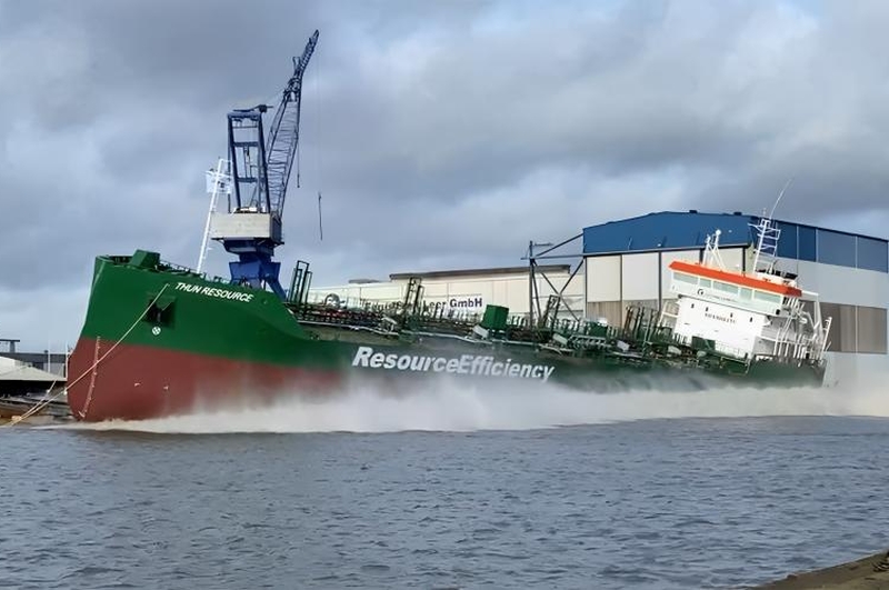 Ferus Smit launches first tanker of new class, Thun Resource