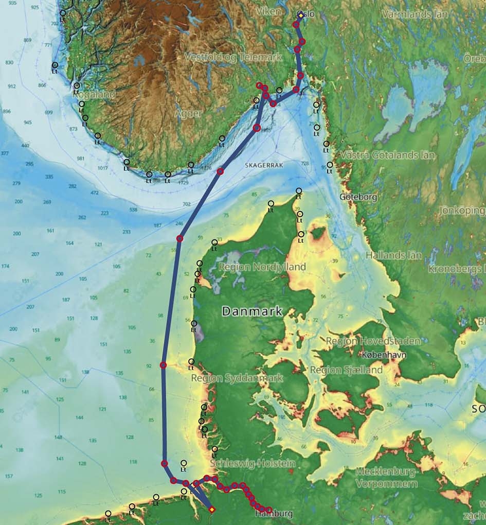First green shipping route between Norway and Europe (by Yara).