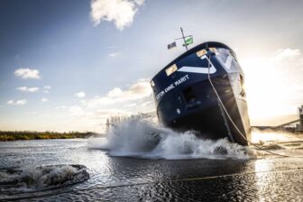 Launch MV Vertom Anne Marit at Thecla Bodewes Shipyards