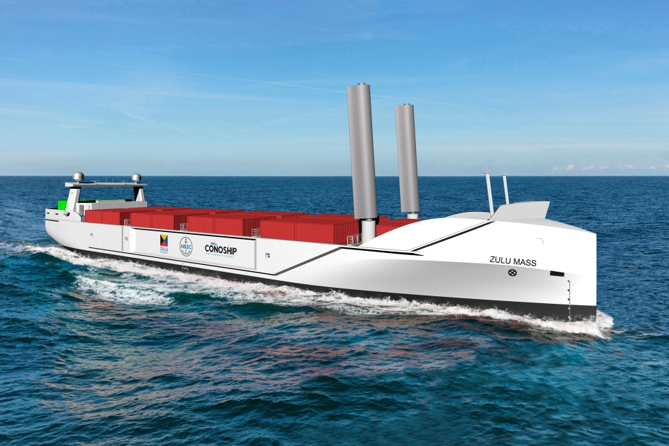 Zulu reveals design for zero emission short sea vessel