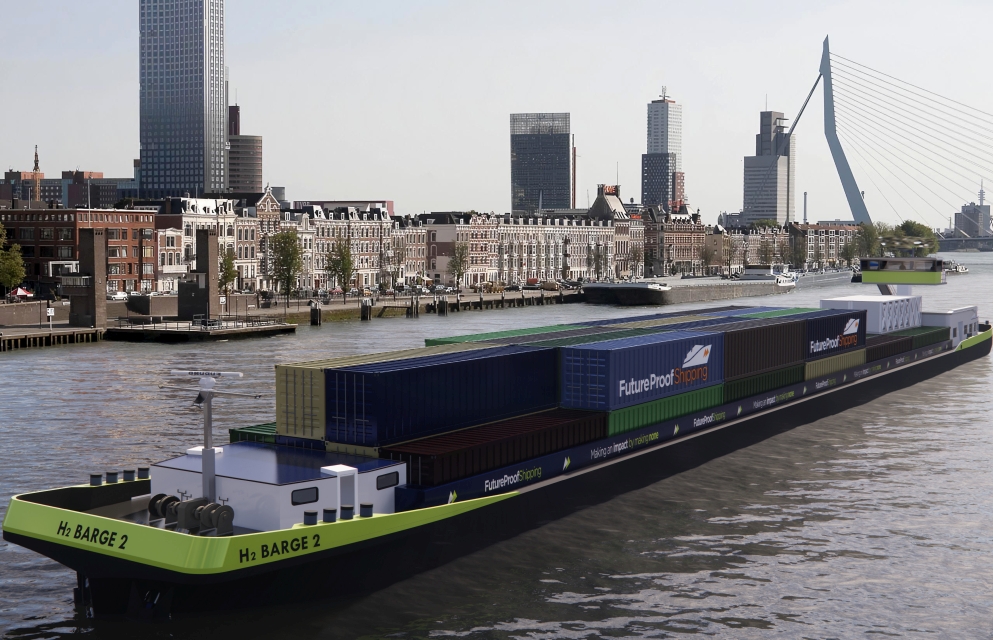 Hydrogen cargo ship ready for operation on the Rhine