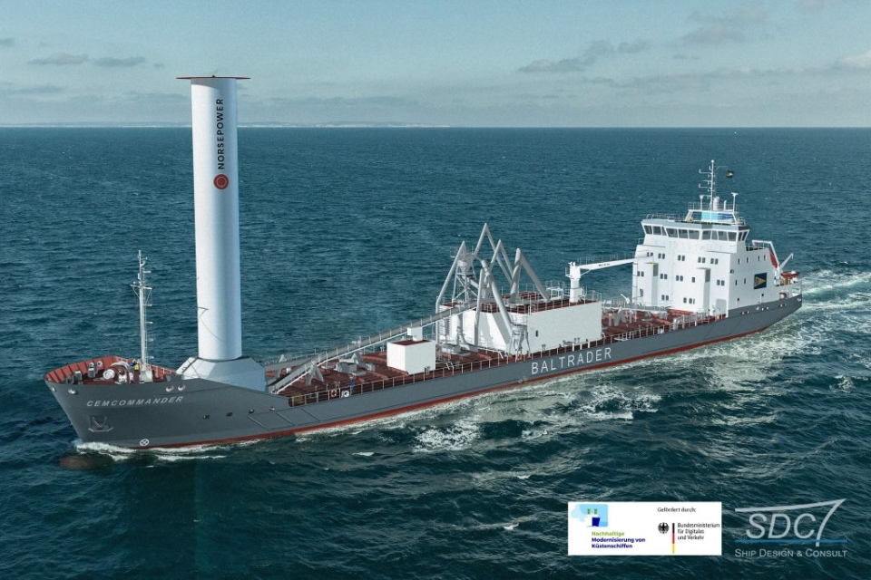 Government funded Norsepower Rotor Sail to be fitted on cement carrier