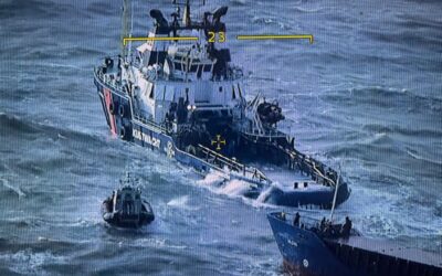VIDEO: Valday salvaged after becoming adrift on North Sea