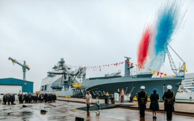 Princess Amalia christens Combat Support Ship Den Helder