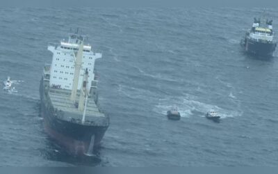 Dutch Coast Guard responds to engine room fire on North Sea