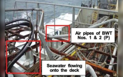 Progressive flooding sinks tanker