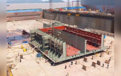 Allseas’ 26,000-tonne barge is taking shape