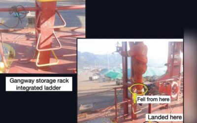 Crew member suffers injury from hazard in plain sight