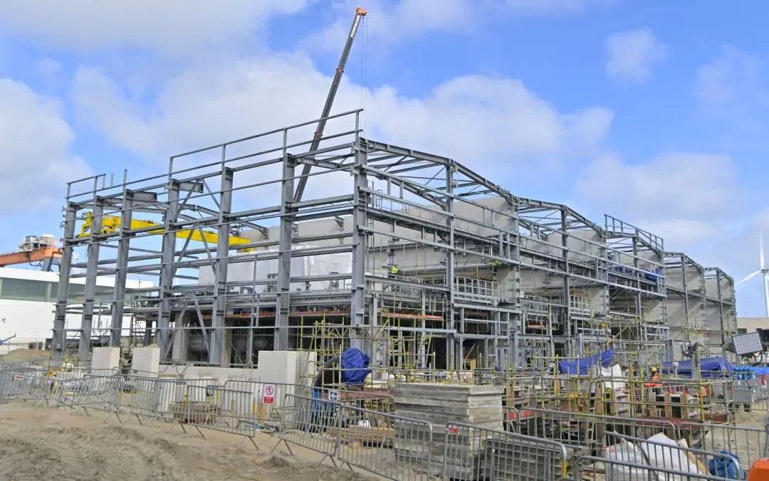 Compressor station Porthos under construction in April 2026 (photo by PorthosCO2)