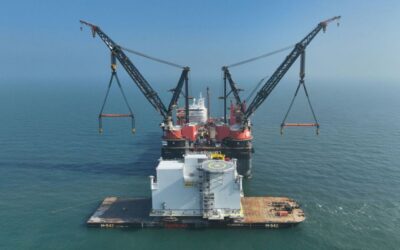 Heerema’s Sleipnir installs Hornsea 3 jacket and OCS