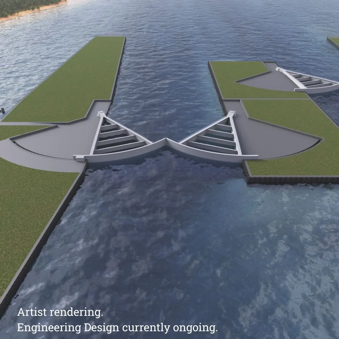 Sector gate closed Haskoning storm surge barrier (copyright GCPD)