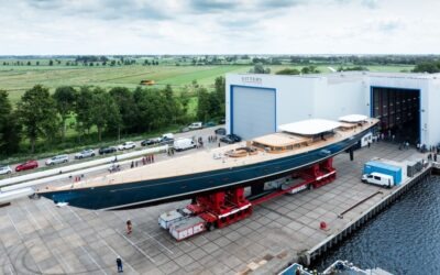 Superyacht Zero emerges from Vitters’ building hall