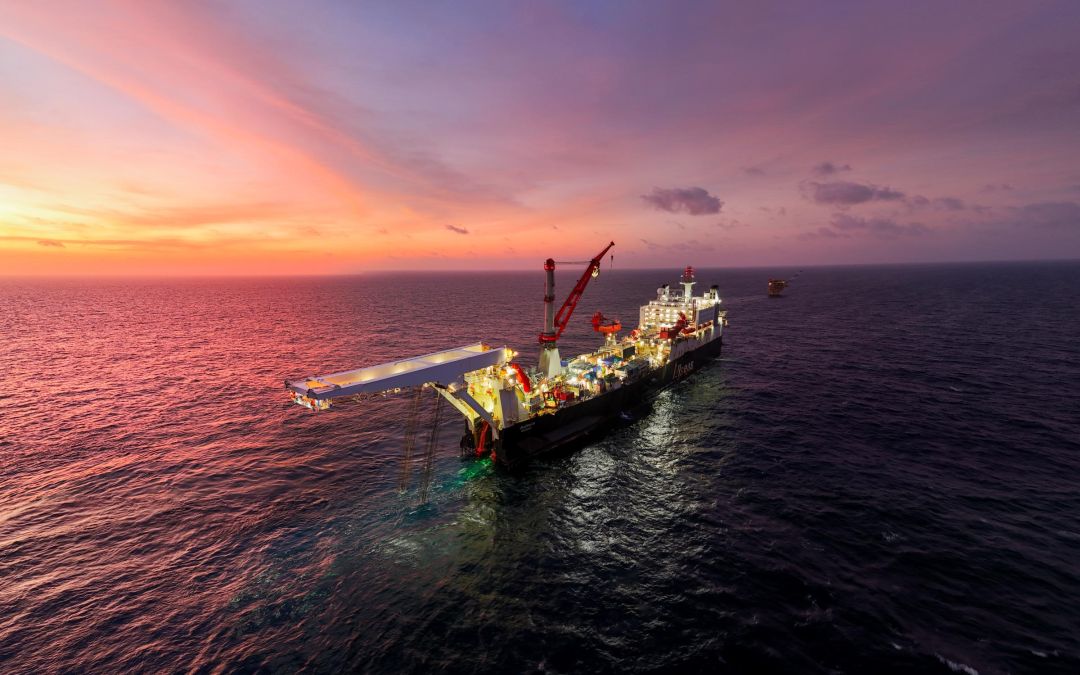 Allseas' Solitaire is one of the two Allseas vessels that will install the pipeline in Canada (photo by Allseas)