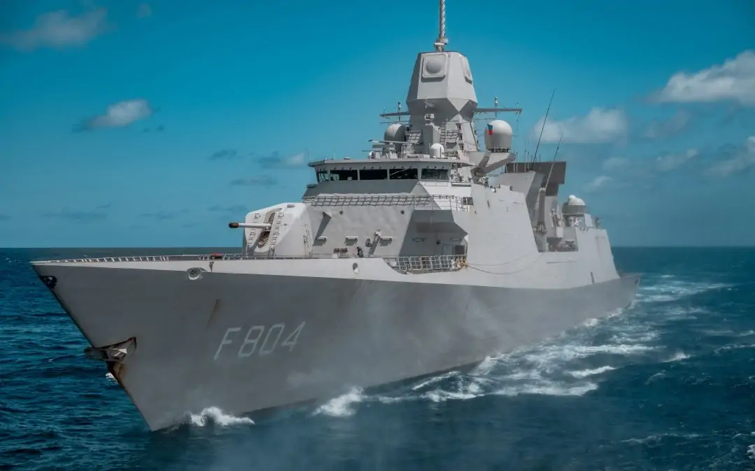 HNLMS De Ruyter at sea (photo Dutch Ministry of Defence)