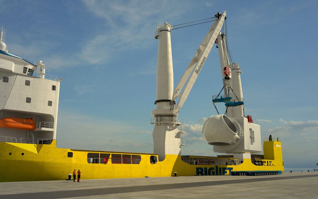 Two Huisman Heavy Lift Mast Cranes for new BigLift vessel
